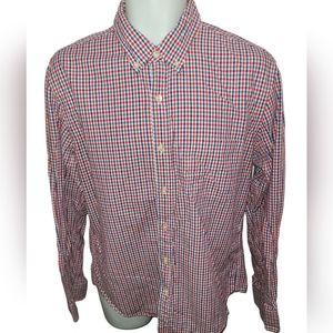 J. CREW Casual Shirt Mens Large Gingham Long Sleeve